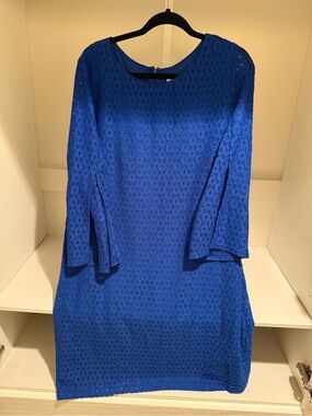 Chico's Royal Blue Lace Shift Dress